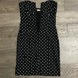 Forever 21 Strapless Polkadot Bustier Style Dress